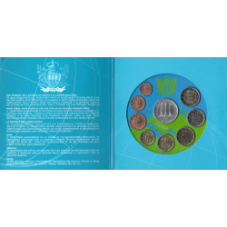 Coffret série euro Saint-Marin 2008 BU avec 5 euros en argent.