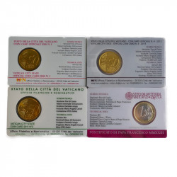Vatican lot de coincards 50 centimes et 1 euro en coffret.