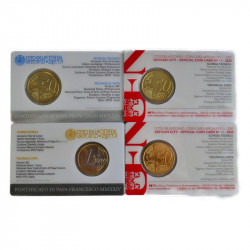 Vatican lot de coincards 50 centimes et 1 euro en coffret.