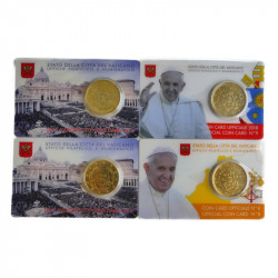 Vatican lot de coincards 50 centimes et 1 euro en coffret.