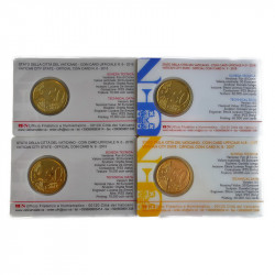 Vatican lot de coincards 50 centimes et 1 euro en coffret.