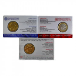 Vatican lot de coincards 50 centimes et 1 euro en coffret.