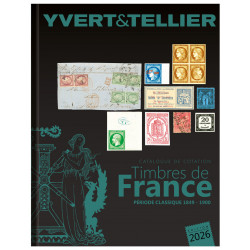 Catalogue de cotation timbres de France 2026 Yvert et Tellier en 2 tomes.