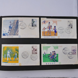 Collection enveloppes premier jour d'émission de France 1956-1959 en un album.