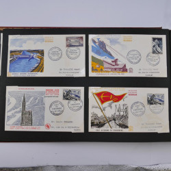 Collection enveloppes premier jour d'émission de France 1956-1959 en un album.