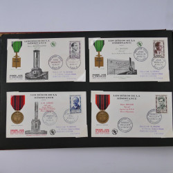 Collection enveloppes premier jour d'émission de France 1956-1959 en un album.