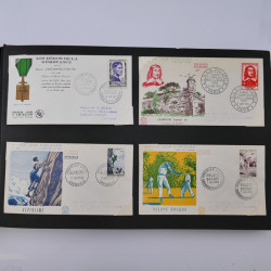 Collection enveloppes premier jour d'émission de France 1956-1959 en un album.
