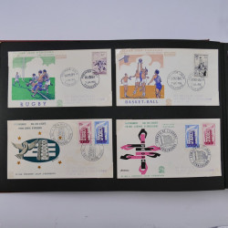 Collection enveloppes premier jour d'émission de France 1956-1959 en un album.