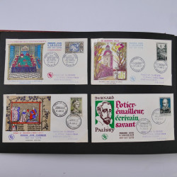 Collection enveloppes premier jour d'émission de France 1956-1959 en un album.