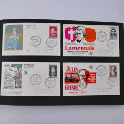 Collection enveloppes premier jour d'émission de France 1956-1959 en un album.