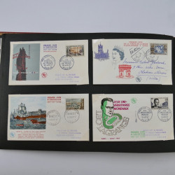 Collection enveloppes premier jour d'émission de France 1956-1959 en un album.