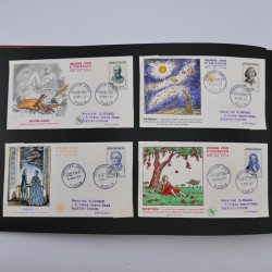 Collection enveloppes premier jour d'émission de France 1956-1959 en un album.
