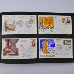 Collection enveloppes premier jour d'émission de France 1956-1959 en un album.