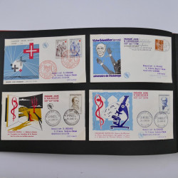 Collection enveloppes premier jour d'émission de France 1956-1959 en un album.