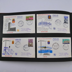 Collection enveloppes premier jour d'émission de France 1956-1959 en un album.