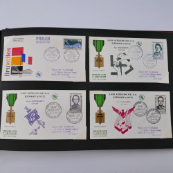 Collection enveloppes premier jour d'émission de France 1956-1959 en un album.