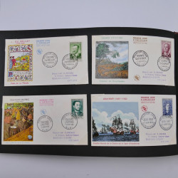 Collection enveloppes premier jour d'émission de France 1956-1959 en un album.