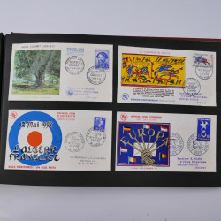 Collection enveloppes premier jour d'émission de France 1956-1959 en un album.