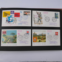 Collection enveloppes premier jour d'émission de France 1956-1959 en un album.