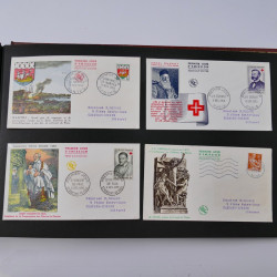 Collection enveloppes premier jour d'émission de France 1956-1959 en un album.