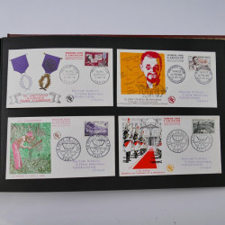 Collection enveloppes premier jour d'émission de France 1956-1959 en un album.