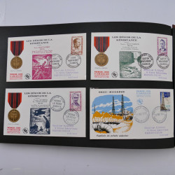 Collection enveloppes premier jour d'émission de France 1956-1959 en un album.