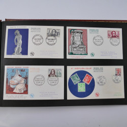 Collection enveloppes premier jour d'émission de France 1956-1959 en un album.