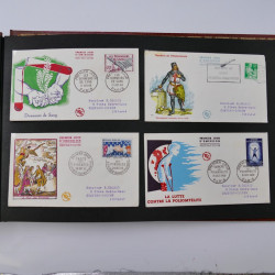 Collection enveloppes premier jour d'émission de France 1956-1959 en un album.