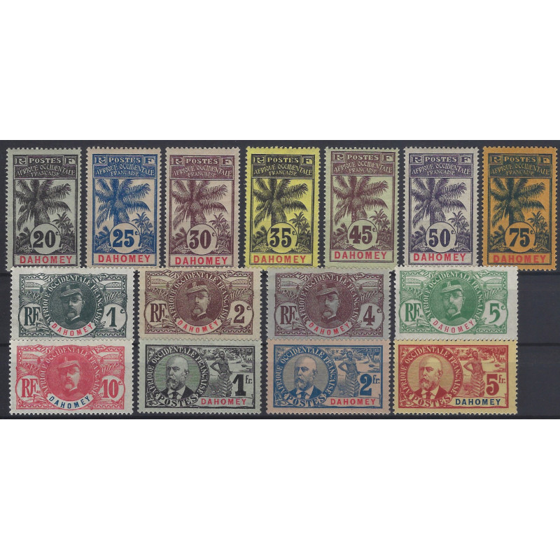 Dahomey timbres N°18-32 série Faidherbe neuf*.