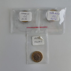 Lot de 25 monnaies 1 euro Monaco Albert II émises entre 2014-2024.