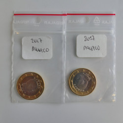 Lot de 25 monnaies 1 euro Monaco Albert II émises entre 2014-2024.