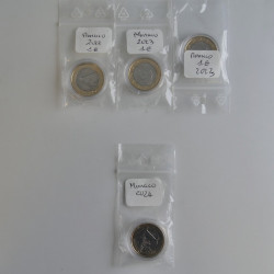 Lot de 25 monnaies 1 euro Monaco Albert II émises entre 2014-2024.