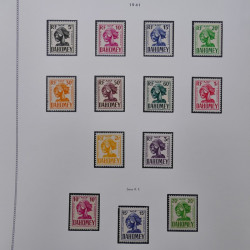 Collection timbres de Dahomey 1913-1944 neuf* complet sur feuilles Moc.