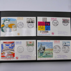 Collection enveloppes premier jour d'émission de France 1960-1978 en 5 albums.