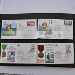 Collection enveloppes premier jour d'émission de France 1960-1978 en 5 albums.