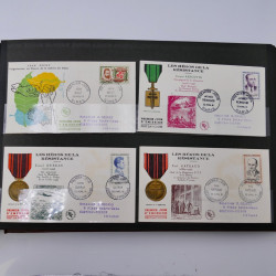 Collection enveloppes premier jour d'émission de France 1960-1978 en 5 albums.