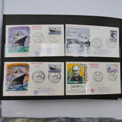Collection enveloppes premier jour d'émission de France 1960-1978 en 5 albums.