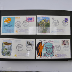 Collection enveloppes premier jour d'émission de France 1960-1978 en 5 albums.