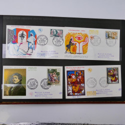 Collection enveloppes premier jour d'émission de France 1960-1978 en 5 albums.