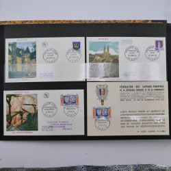 Collection enveloppes premier jour d'émission de France 1960-1978 en 5 albums.