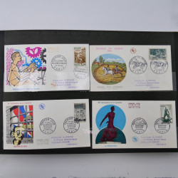 Collection enveloppes premier jour d'émission de France 1960-1978 en 5 albums.