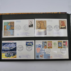 Collection enveloppes premier jour d'émission de France 1960-1978 en 5 albums.