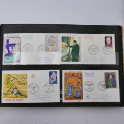 Collection enveloppes premier jour d'émission de France 1960-1978 en 5 albums.