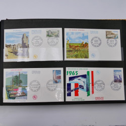 Collection enveloppes premier jour d'émission de France 1960-1978 en 5 albums.