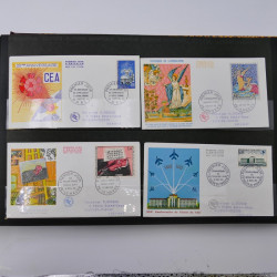 Collection enveloppes premier jour d'émission de France 1960-1978 en 5 albums.