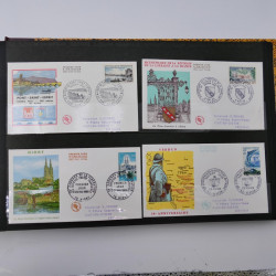 Collection enveloppes premier jour d'émission de France 1960-1978 en 5 albums.