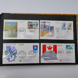 Collection enveloppes premier jour d'émission de France 1960-1978 en 5 albums.