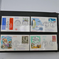 Collection enveloppes premier jour d'émission de France 1960-1978 en 5 albums.