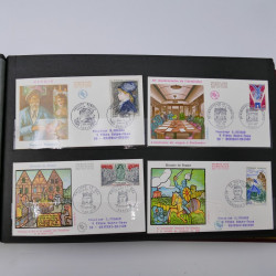Collection enveloppes premier jour d'émission de France 1960-1978 en 5 albums.
