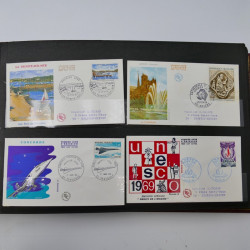 Collection enveloppes premier jour d'émission de France 1960-1978 en 5 albums.
